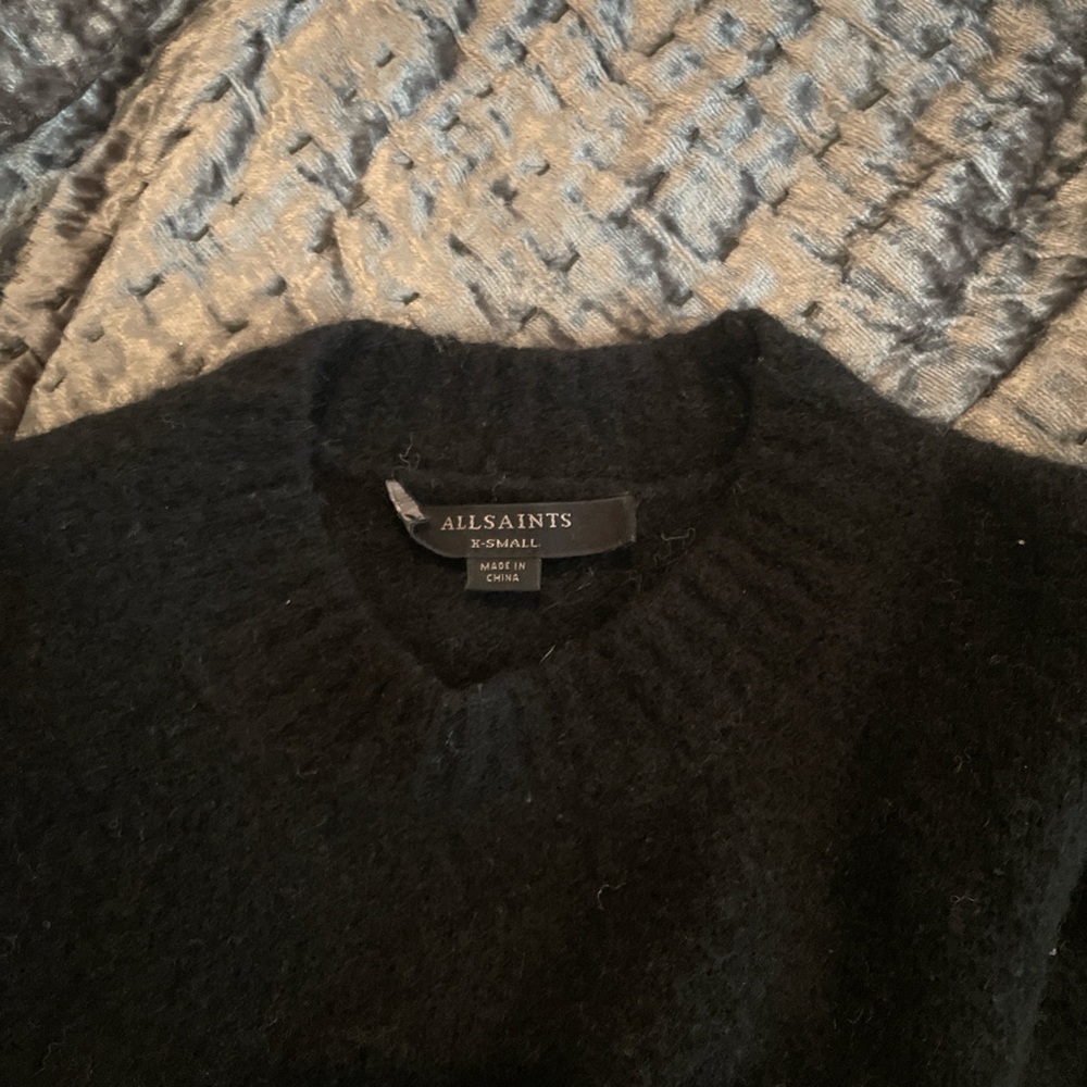 All Saints Black Wool Sweater